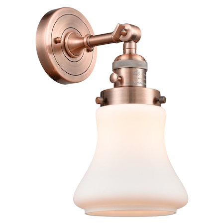 One Light Vintage Dimmable Led Sconce With A High-Low-Off Switch.